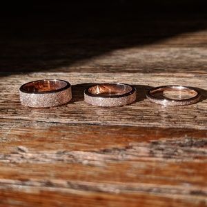 🔖Frosted Rose Gold Shimmer Ring Band